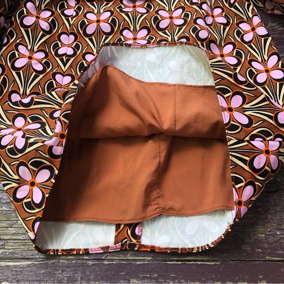 ASOS Luxe Extreme Sleeve Belted Mini Dress Retro Floral Off Shoulder - Picture 10 of 16